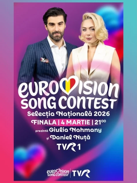 Cine prezintă finala Selecției Naționale Eurovision România 2026: Giulia Nahmany și Daniel Nuță, gazdele show-ului