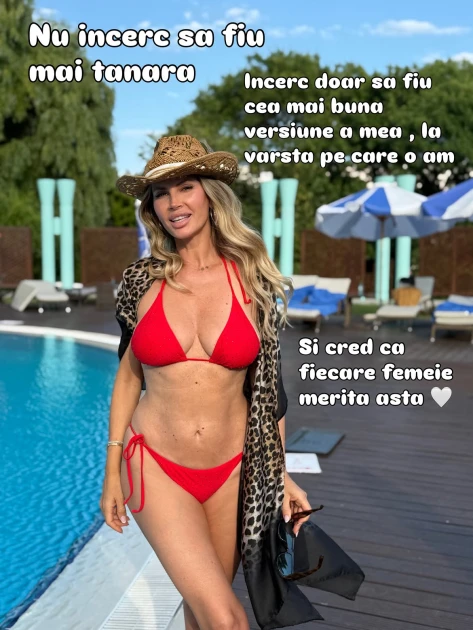 Andreea Bănică, în costum de baie la piscină, la 48 de ani: „În spatele unei fotografii sunt sute de alegeri”