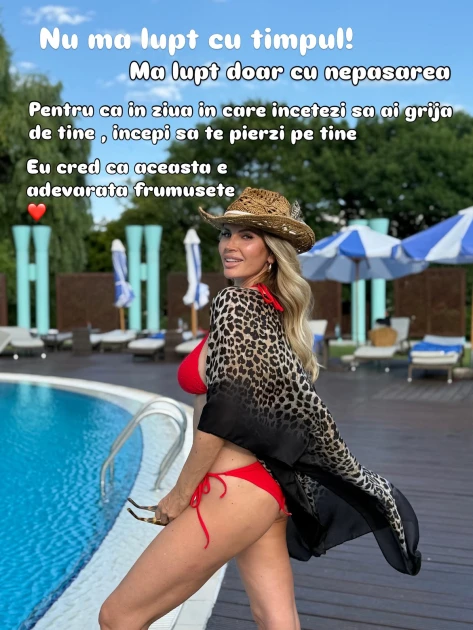 Andreea Bănică, în costum de baie la piscină, la 48 de ani: „În spatele unei fotografii sunt sute de alegeri”