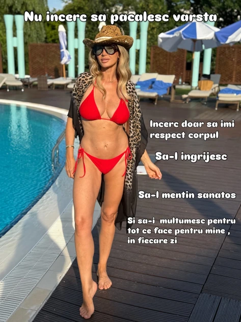 Andreea Bănică, în costum de baie la piscină, la 48 de ani: „În spatele unei fotografii sunt sute de alegeri”
