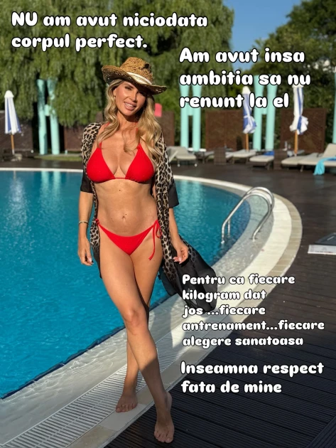 Andreea Bănică, în costum de baie la piscină, la 48 de ani: „În spatele unei fotografii sunt sute de alegeri”