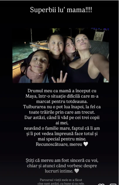 Antonia, fotografie rară cu Maya, Dominic și Akim: mesaj despre rolul de mamă, la începutul lui februarie 2026